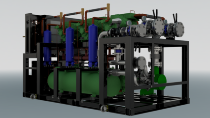 【工程機(jī)械】1XM壓縮機(jī)制冷機(jī)組3D數(shù)模圖紙 INVENTOR設(shè)計 附STP